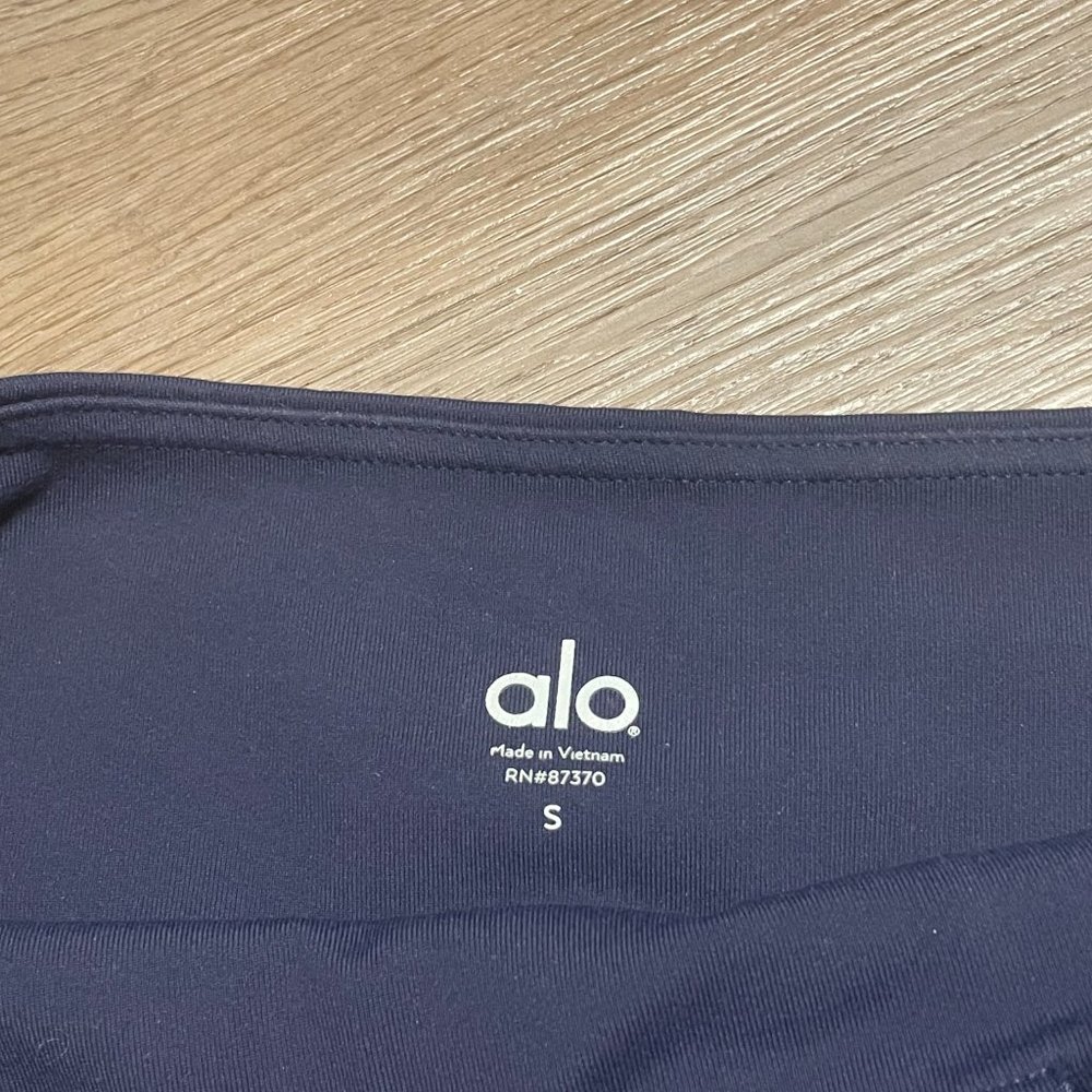 ALO Yoga Moto Leggings rich navy blue s small mid low rise - Picture 5 of 6